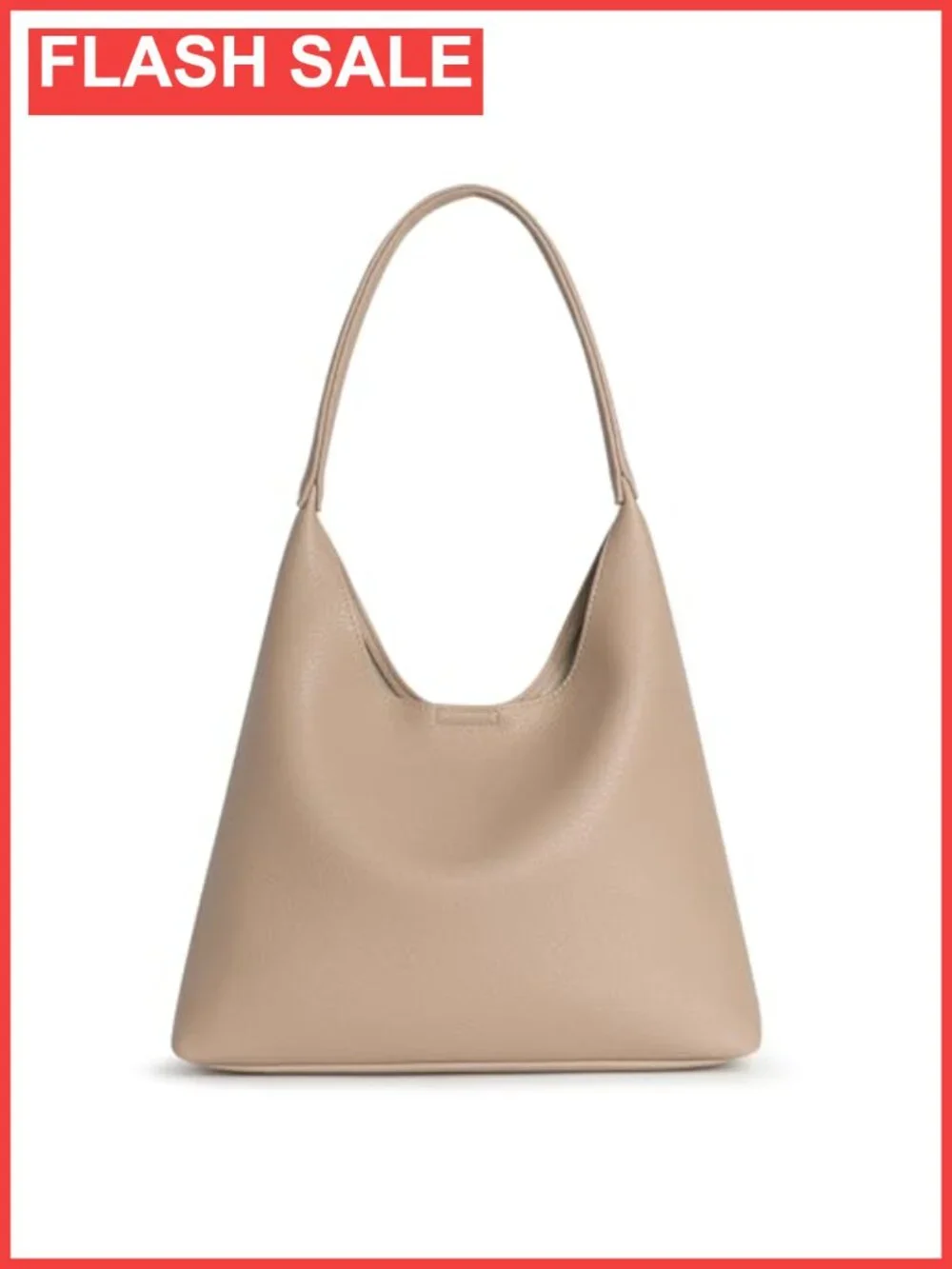 Small Slouchy Hobo Shoulder Bag Soft Vegan Leather Everyday Handbag